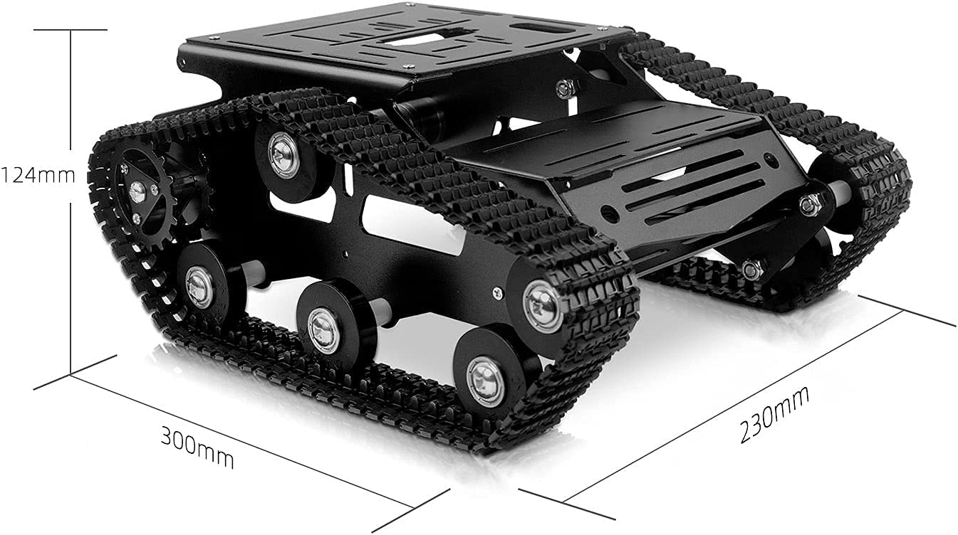 2WD Export Quality tank chassis smart car crawler robot Chassis Black Color