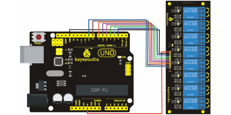 Eight Channel 5V Relay Module With Optocoupler