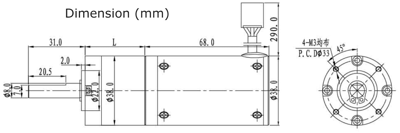 DC Geared full copper industrial grade motor 12V 38mm Diameter 10RPM