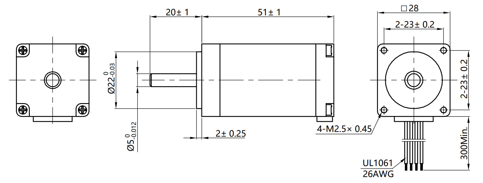 NEMA11 1.8 Degree 2 Phase NEMA Stepper Motor