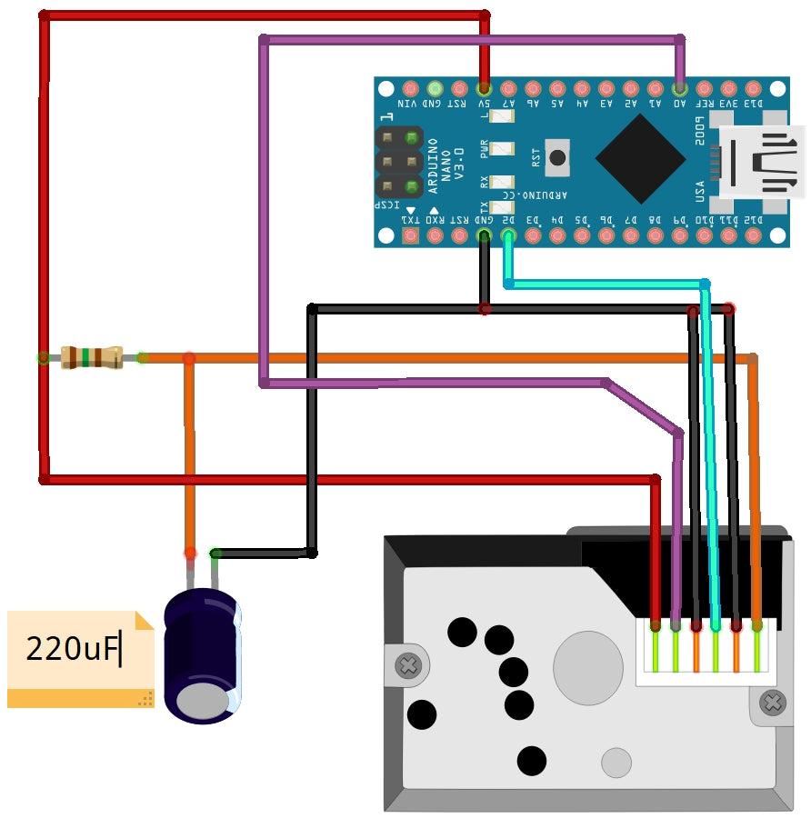 gp2y1010au0f arduino Dust Sensor
