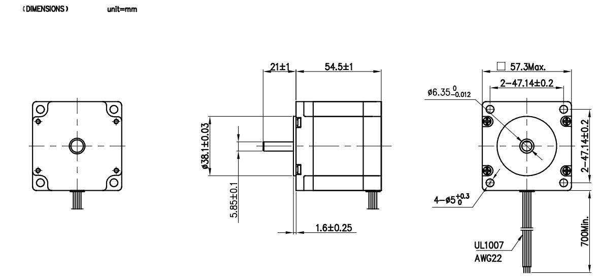 NEMA23 12.6N.m 1.8 Degree 2 Phase NEMA Stepper Motor