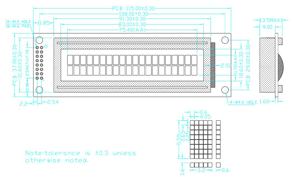 Original 20X2 JHD Character LCD Display