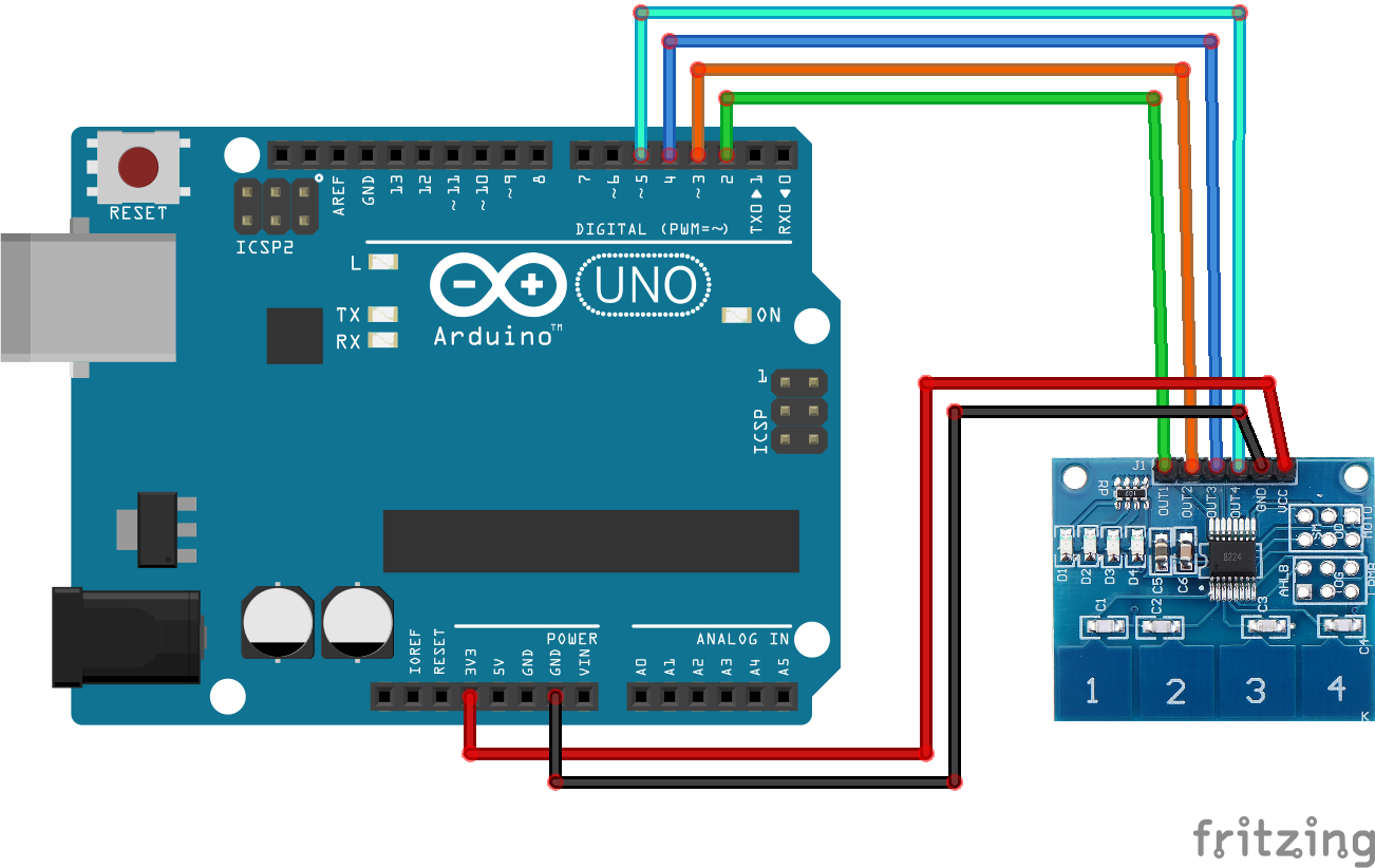 TTP 224 Touch Sensor Module