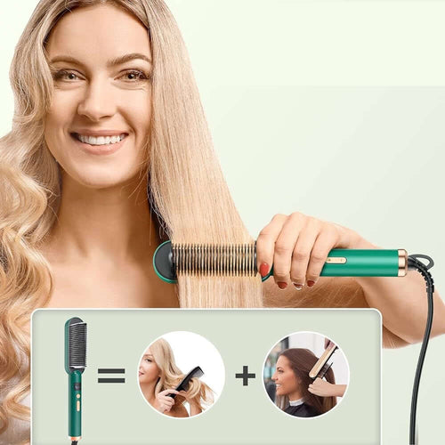 EasySleek Multifuncional Alisadora De Cabelo Descubra a potência inigualável da Escova Alisadora EasySleek e conquiste cabelos lisos, brilhantes e deslumbrantes, tudo com o toque de um botão.. escova alisadora de cabelo, escova eletrica 