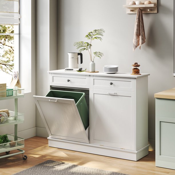 Small White Laundry Room Storage Cabinet — Rickle.