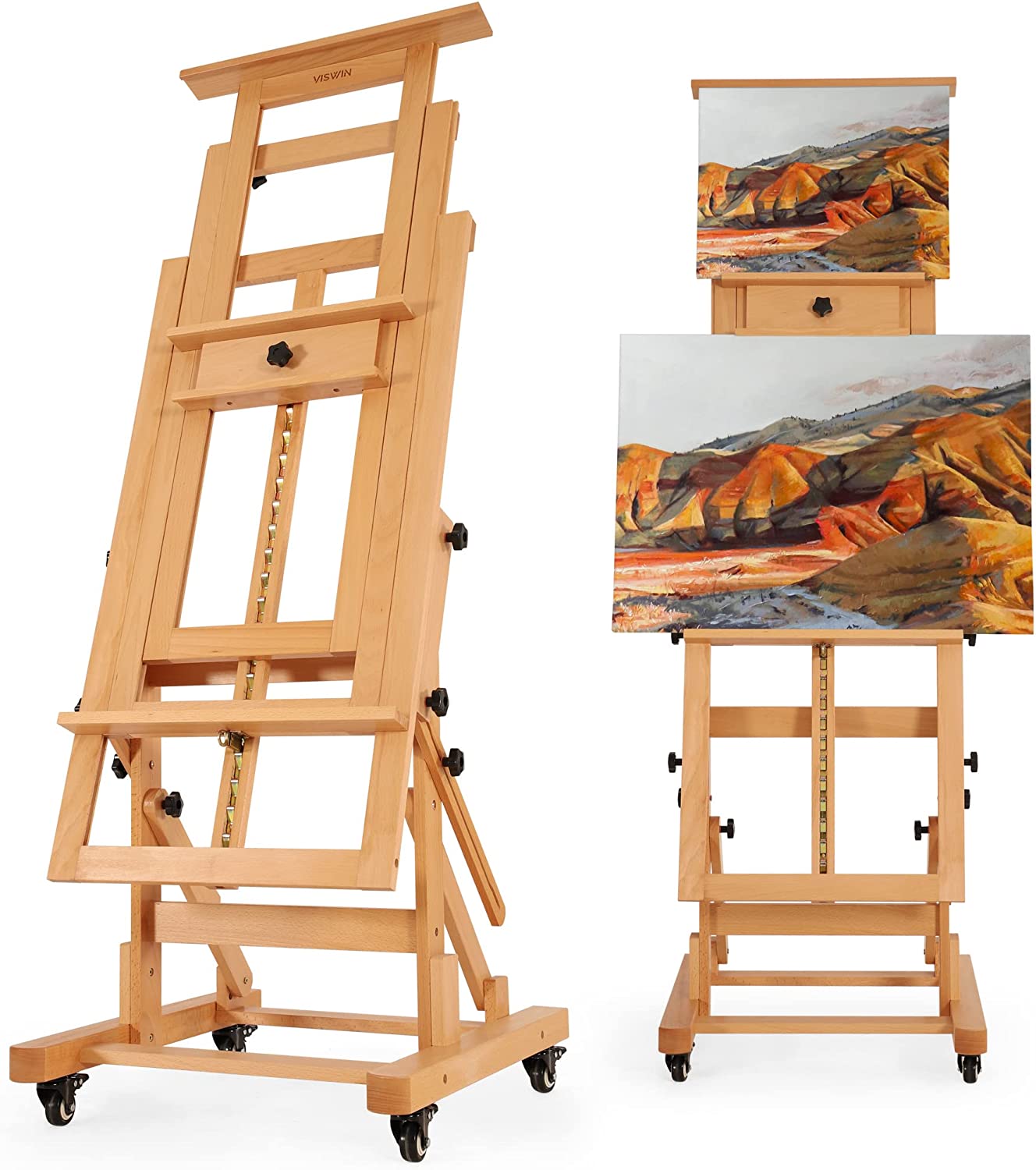 Art Easel Canvas Artist Painting Tripod Stock Illustration