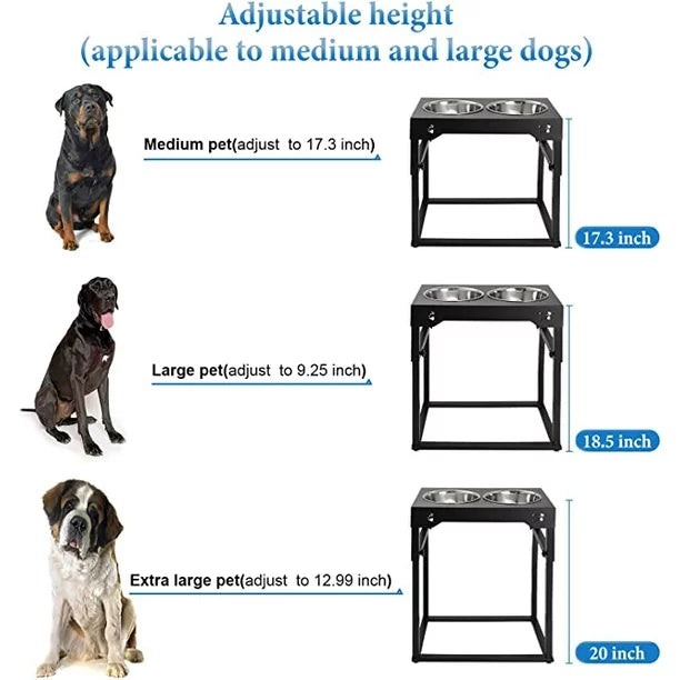 Extra Tall & Large Elevated Dog Bowl Stand — Rickle.