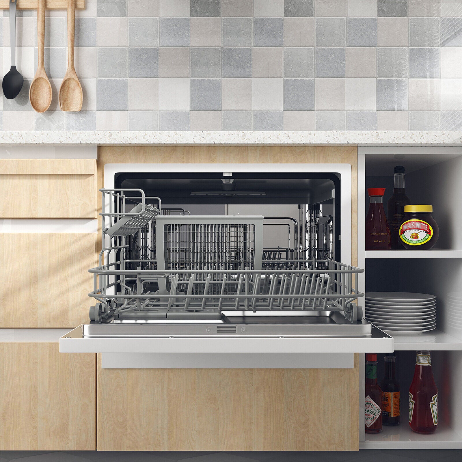 Compact Countertop Dishwasher With 360° Dual Spray — Rickle.