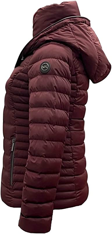 MICHAEL Michael Kors Hooded Packable Down Puffer Jacket Coat Zip Front –  