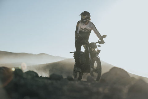 rider standing up on bike