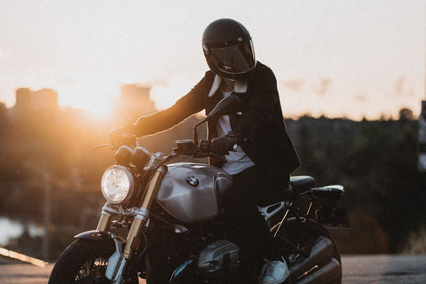 rider with sunset