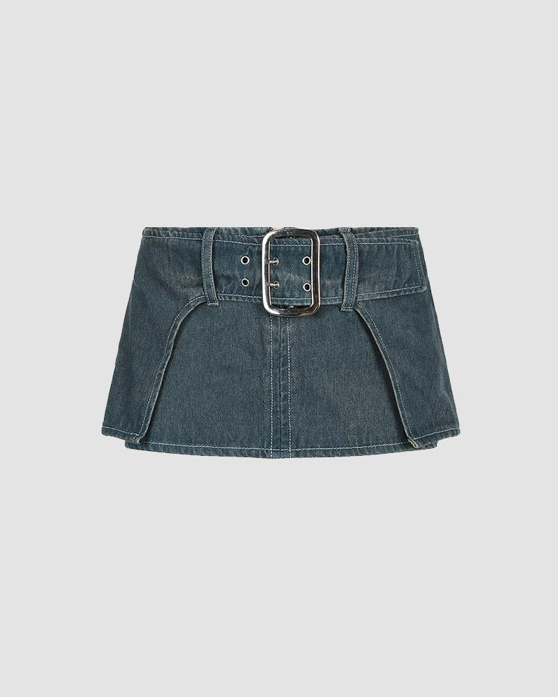Stellaura Micro Mini Denim Skirt | CHACHA