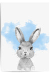 Baby Blue Nursery Rabbit Print