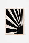 Black and Beige Sunburst Poster