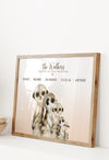custom family print with meerkats