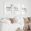 set of 3 living room quotes