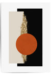 Rectangle Burnt Orange Abstract Prints