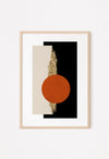 Rectangle Burnt Orange Abstract Prints