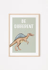 Be Different Green Dinosaur Print