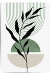 Mid Century Sage Green Wall Art Poster 1