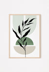 Mid Century Sage Green Wall Art Poster 1