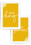 set of 2 bedhead quotes in yellow