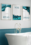 relax soak unwind teal above bath pictures