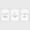 set of 3 dining room quotes grateful for the samll things