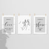 grey bedroom wall art prints with line art couple