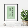 Set of 2 Sage Green Kitchen Wall Art