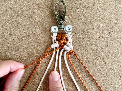 Cable Weaved Macrame Keychain – Knots of Happiness