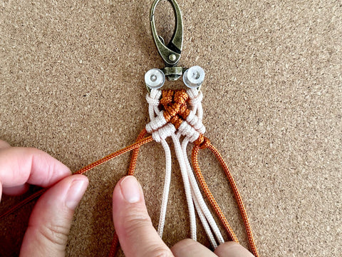 Cable Weaved Macrame Keychain – Knots of Happiness