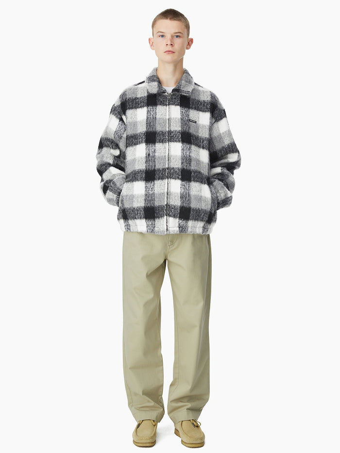 thisisneverthat Brushed Check Zip Jacket