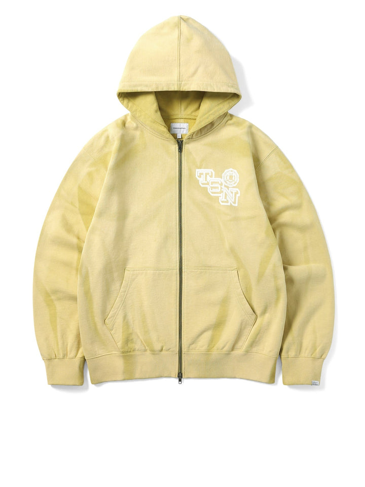 Faded Zip Up Hoodie Lemon