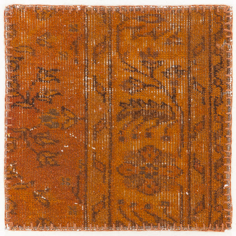 Orange Patchwork rug piece