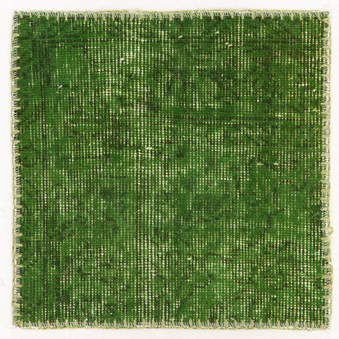 Green Patchwork rug piece
