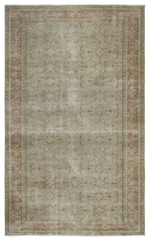 Gray Over Dyed Vintage Rug 5'2'' x 8'5'' ft 158 x 256 cm