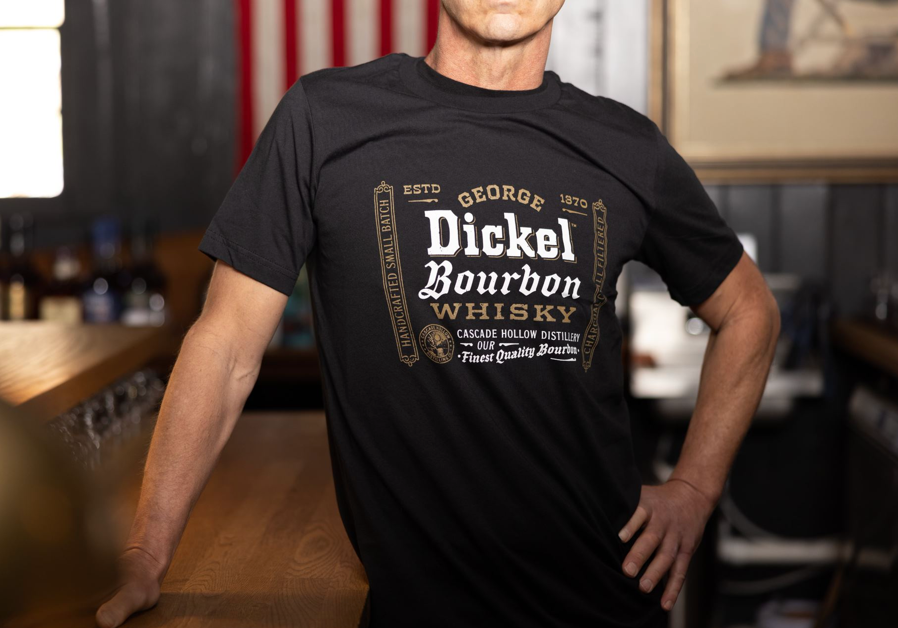 dichters Laat je zien Minimaal Black Dickel Bourbon Tee – George Dickel Merchandise Store