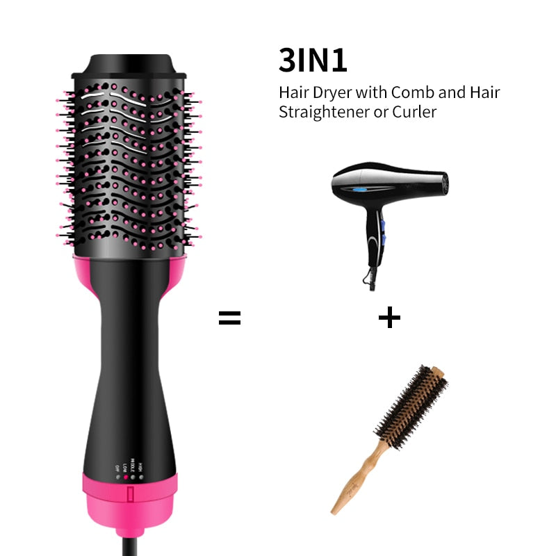 One Step Hair Dryer Electric Hot Air Brush Multifunctional Negative Dr