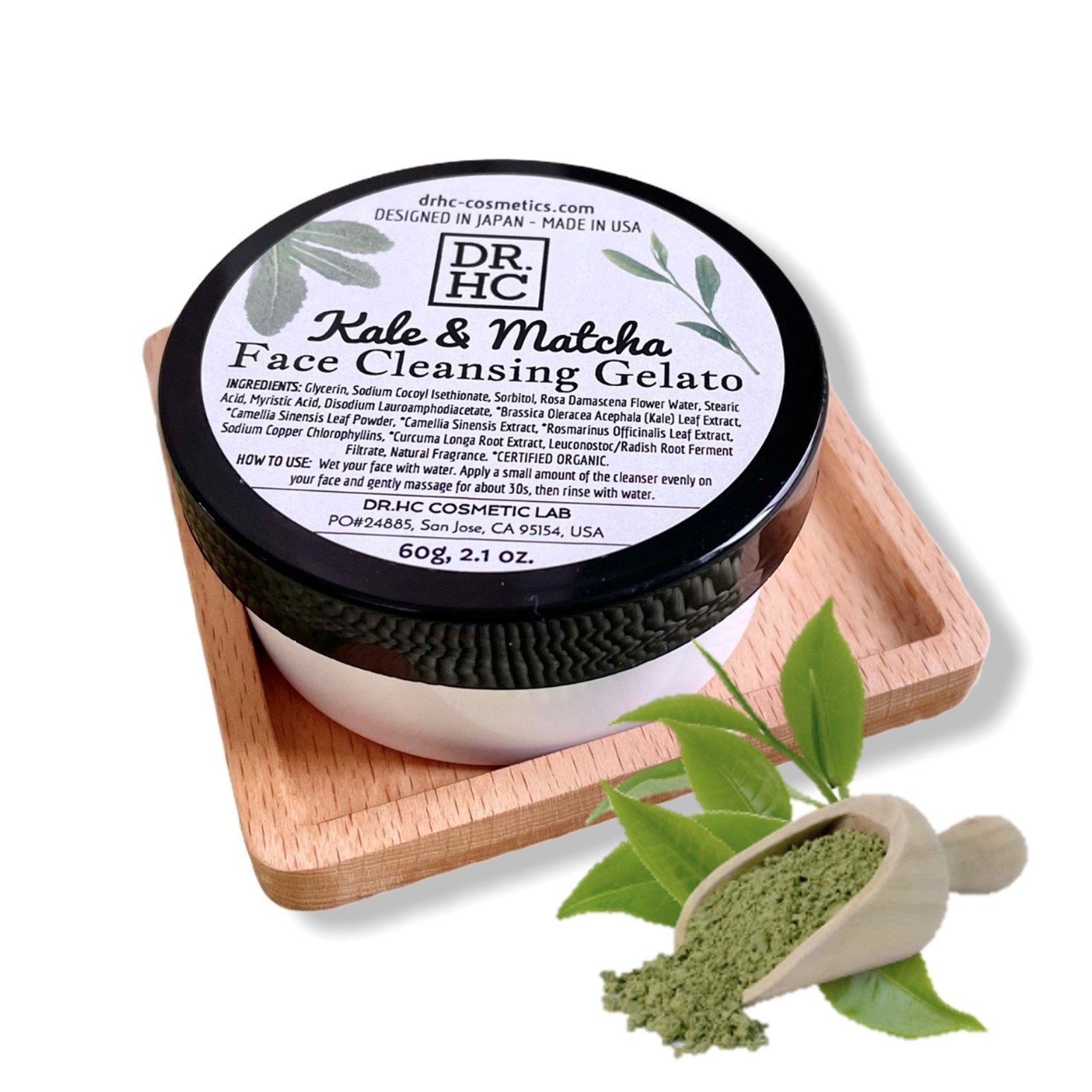 DR.HC Kale & Matcha - Face Cleansing Gelato (57g, 2oz) (Anti-aging, Skin brightening, Anti-inflammatory, Anti-acne...)