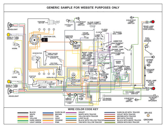 1937 Buick Series 40 Color Wiring Diagram