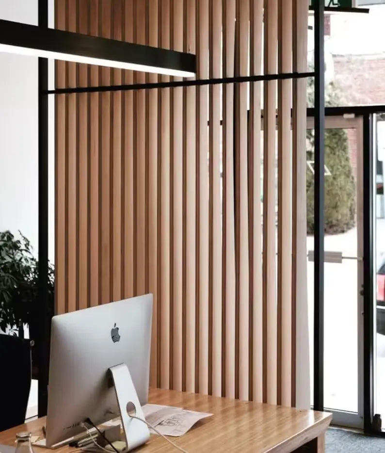 wood slat wall partition Etsy