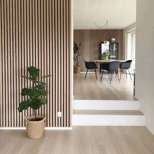 wood wall panels in the living room