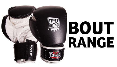 red corner boxing gloves