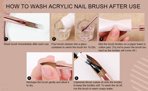 Nail Brush Care: How to Clean Acrylic Nail Brushes