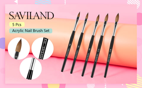 EX Kolinsky Acrylic Nail Brush For Manicure Powder (CRIMPED) - Choose –  Four Seasons Beauty Supply