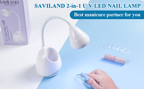 Saviland Rechargeable Nail Led Lamp - 36W Mini U V Light for Gel Nails with  Nail Brush Holder Gel X Nail Lamp and Flash Cure Light for Nails Portable U  V Lamp