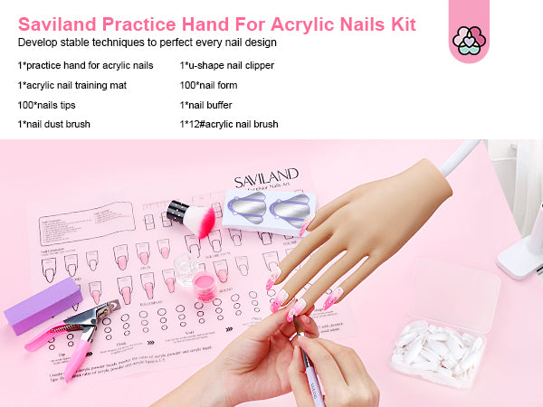 PH-D - PRACTICE HAND FLEXIBLE MOVABLE FAKE HAND MANICURE