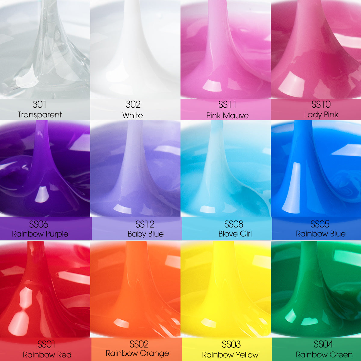 Rainbow Extension Gel Kit Soak Off UV Gel